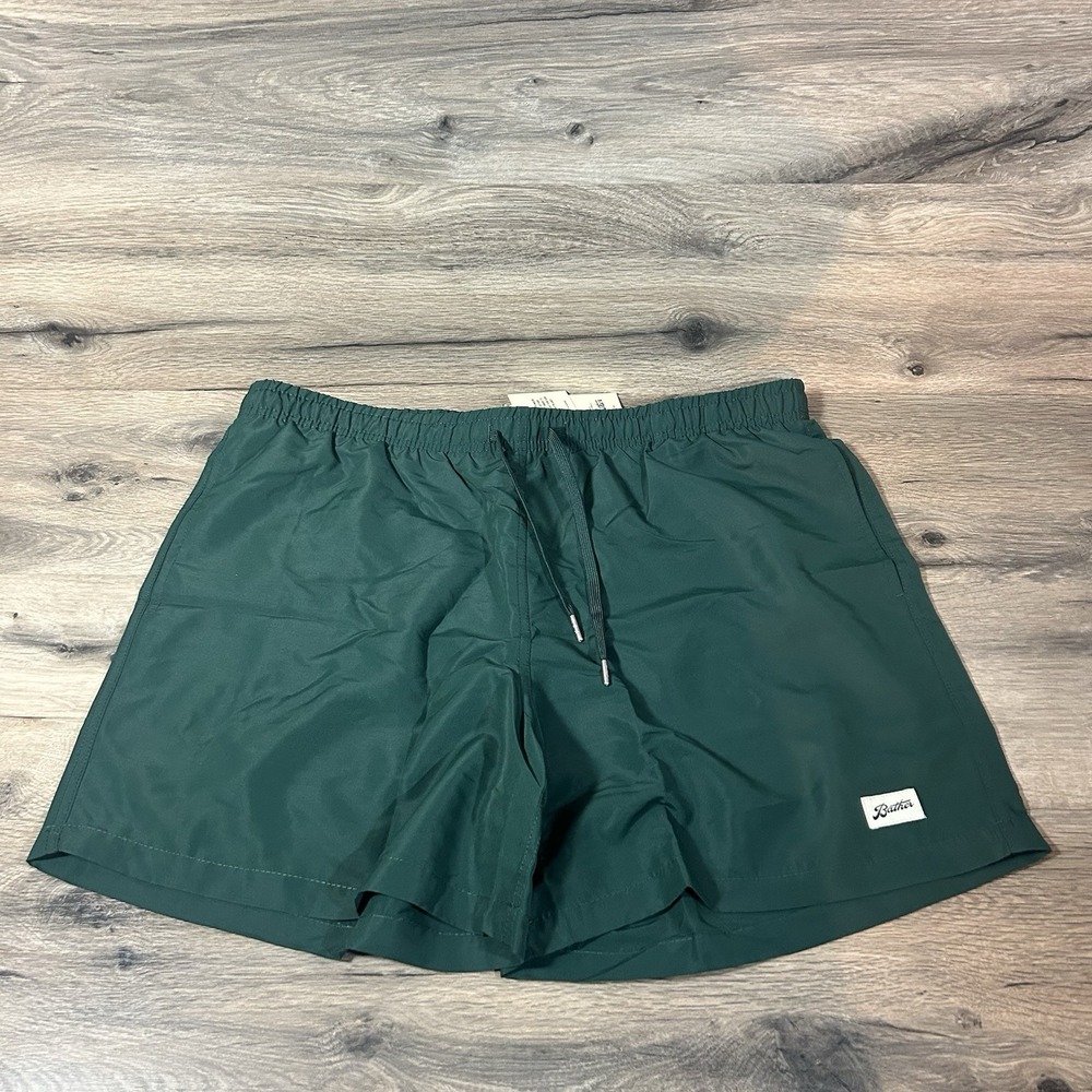 Bather Solid Pine Swim Trunks Men's XL Green New With Tags
